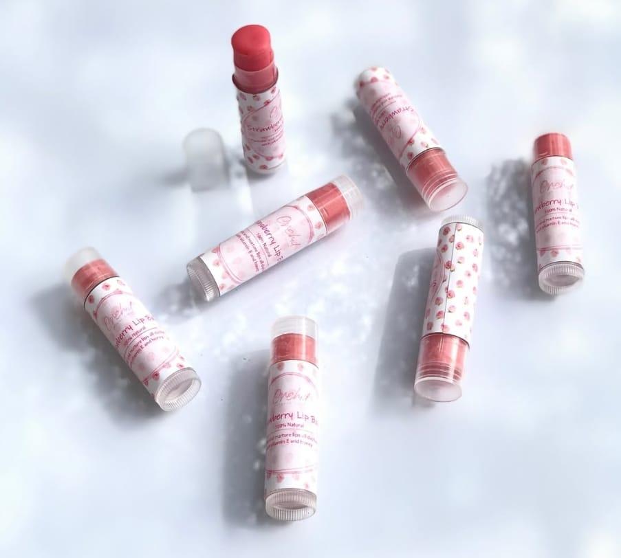 Strawberry lip balm